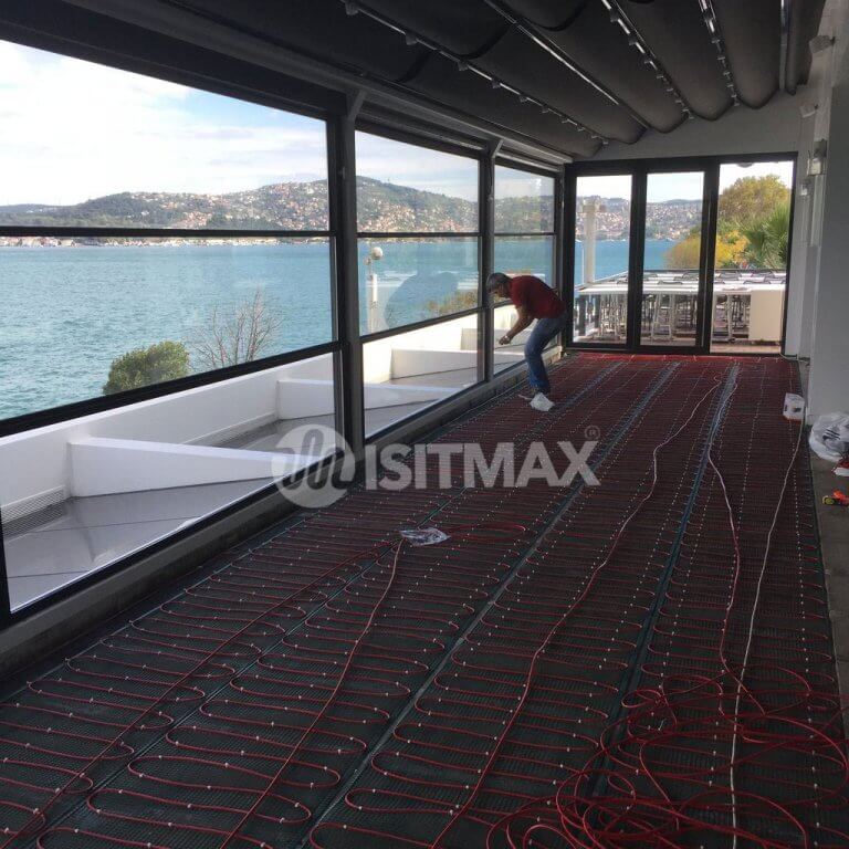 Kapalı balkon ve kış bahçesinde teras yerden ısıtma