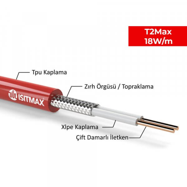 elektrikli yerden isitma kablosu t2max 2