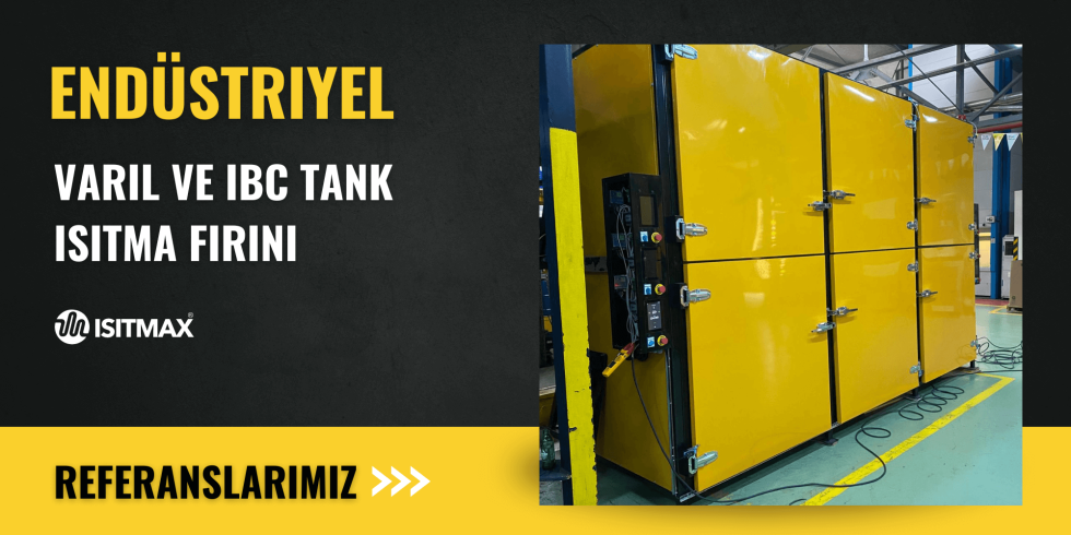 IBC tank ısıtma fırını, endüstriyel kullanım için optimize edilmiş ısıtma kabini.