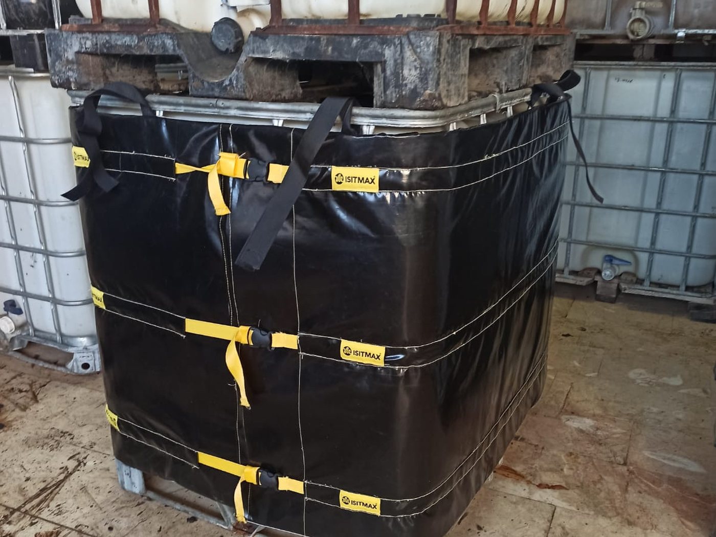 Sahada IBC tank ısıtma ceketi uygulaması